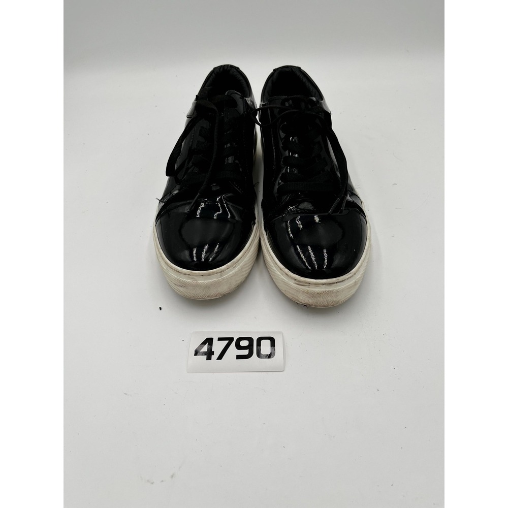 Boy London Mens Black Patent Leather Low Top Sneakers White Sole Size 27 US 9